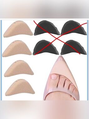 Toe Pads for Pointed Shoes - Nude Foam Cushions for Women